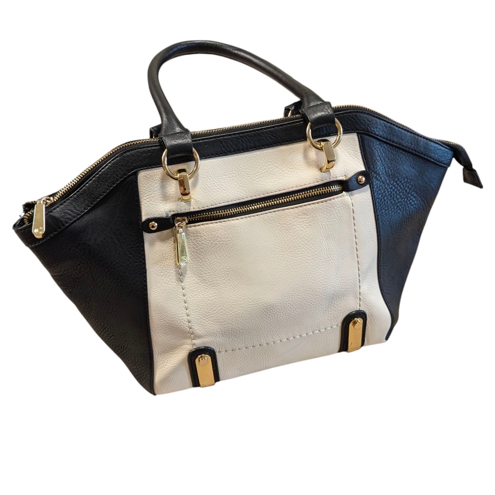 Charming Charlie Black and White Satchel